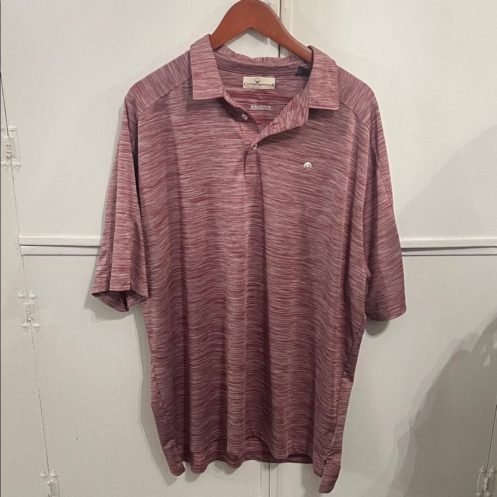 ComfortFit Heathered Maroon Polo Shirt - Small Chest Logo
